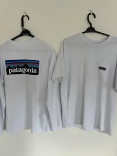 patagonia L ホワイト Tシャツ&ロンTセット