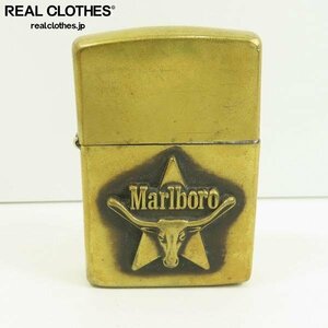 【ジャンク】ZIPPO/ジッポー Marlboro/マルボロ 水牛モチーフ/93年製 /LPL