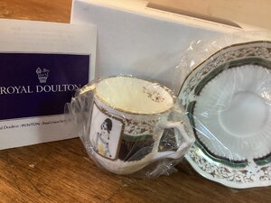 HH-7424■送料込■ロイヤルドルトン ROYAL DOULTON 未使用 カップ ソーサー ティーカップ 贈物 ミニカップ 器 小皿 総重量177g /くJAら