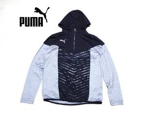 ☆PUMA　☆プーマ　☆スポーツウエア　☆ゴルフウエア　☆ハーフジップ　☆フード付き　☆ロングスリーブシャツ　☆メンズ　☆M