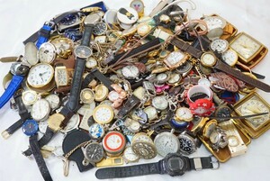 F1049 大量 ジャンク品 懐中時計 腕時計 フェイス 文字盤 ネックレス 置時計など アクセサリー クォーツ まとめて おまとめ まとめ売り 