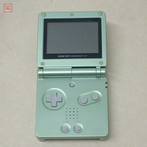 動作品 GBASP ゲームボーイアドバンスSP 本体のみ AGS-001 パールグリーン 任天堂 Nintendo【10