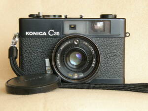 (美品・動作確認・モルト交換済）コニカ　KONICA　Ｃ35　black