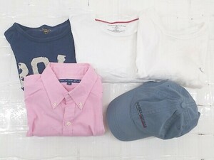 ◇ 《 RALPH LAUREN/TOMMY HILFIGER まとめ売り5点セット サイズ混合 シャツ Tシャツ 帽子 レディース メンズ 》 P