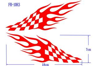 ☆FR-10KS ★ファイヤーパターン　転写式　カッティングステッカー　2枚組.　