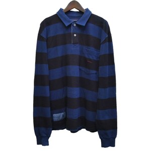 RHM限定★新品本物【INDIGO★サイズ2】★DESCENDANT Exclusive for Ron Herman POLO LS ラガーシャツ 正規店購入 ディセンダント 入手困難