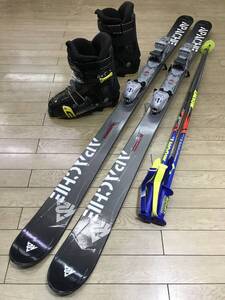 ☆★☆2025スタートセール！メンズカービングスキー４点セットN354 K2 MARVERICK 167cm /靴 HANSON27.0-27.5cm/ POLE新品115cm