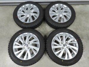 スズキ スペーシア カスタム 155/65R14 GS 純正 ダンロップ MK53S 4.5J +45 PCD100 4穴 14インチ ウインターマックス イボ付 超バリ溝 