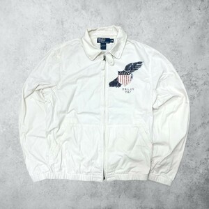 古着 90s POLO RALPH LAUREN SWING TOP JACKET WHITE ポロラルフローレン コットン スイングトップ【Vintage】