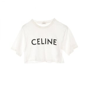 セリーヌ ロゴプリント ブランドオフ CELINE コットン カットソー 中古 レディース