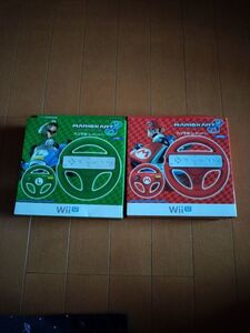 ニンテンドー Nintendo 任天堂 Wii ゲーム コントローラー マリオ　ルイージ　ハンドル 箱 取説 純正 　マリオカート8 WiiU