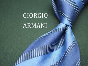 美品【GIORGIO ARMANI ジョルジオアルマーニ】 C1691 紫ネイビー系 SILK ブランド ネクタイ 古着 良品