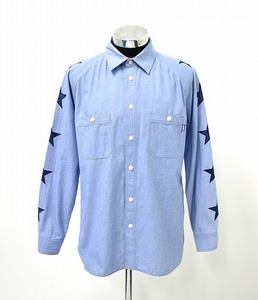 BALABUSHKA REMNANTS バラブシュカ レムナンツ 5 STAR DENIM SHIRTS L/S 5スターデニムシャツ 4 INDIGO 長袖 星 WORK SHIRT ワークシャツ