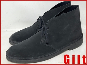 即決★美品 Clarks originals★UK10.5G=28.5cm スエードデザートブーツ クラークスオリジナルズ ネイビー レザー チャッカ レザー 本革