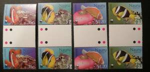 ナウル 魚(WWF)(4種ガッターペア) MNH