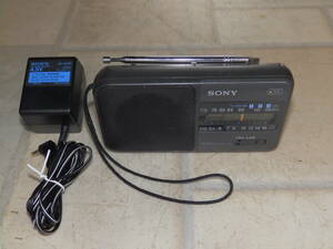 ワイドFM対応 AC ADAPTOR付 2電源 SONY 2BAND RADIO ICF-S60