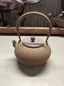 鉄瓶 茶道具 茶器 龍文堂造 重さ約1.6キロ 工芸品 現状品