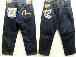 即決[W40]濃紺 EVISU 2001 AVIREX SPECIAL 別注 限定 コラボ ビンテージ復刻 エヴィス デニム パンツ■3063