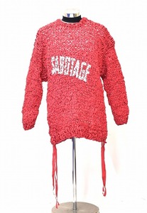 SEVESKIG (セヴシグ) Fabric Hand Knit ファブリックハンドニット 長袖 L/S カットソー SWEATER セーター ROCK PUNK レイヤード ブルゾン