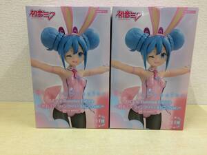 【未開封品・フィギュア】：初音ミク BiCute Bunnies Figure ウィンク・パールピンクver 2体セット (20241209)