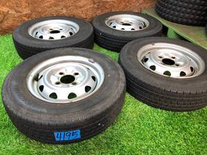 鉄チンホイール 12inch 4j × 145/80R12 80/78N LT (145R12 6PR LT) PCD100 4穴 軽バン 軽トラ スタッドレス