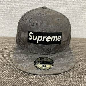 Supreme Tigerstripe Box Logo New Era Cap Black 59.6cm 7 1/2 07ss 2007年 ブラック タイガーストライプ ボックスロゴ ニューエラ 初期