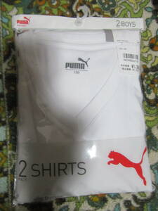 新品PUMAプーマ150サイズVネックシャツ2枚組セット1518円を激安即決640円