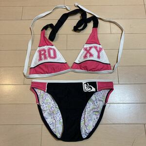 ROXYロキシービキニ・Ｍサイズ・パット付・adidasアディダスPLAYBOY プレイボーイ系・ビーチバレー浅尾美和⑦美品