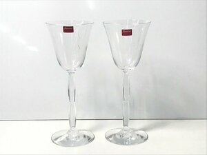 美品 BACCARAT バカラ オンド ペア ワイングラス 2点セット 21cm クリスタル 食器 グラス