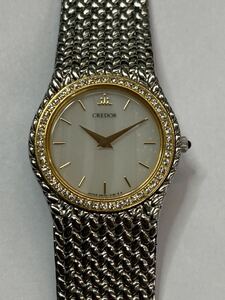 SEIKO セイコー CREDOR クレドール 腕時計 ベゼル18kt 4N70 クォーツ ジャンク品