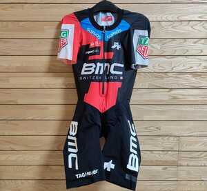 支給品　ロードスーツ　BMC　ASSOS　アソス　サイクルジャージ　ワンピース　スキン　ロードバイク　自転車　TAGHeuer　SWITZERLAND