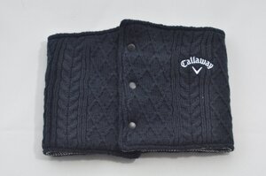 coco 中古 キャロウェイ Callaway ネックウォーマー 紺 ネイビー ニット　 防寒　 レターパックプラス発送可 　82315