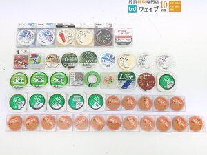 サンライン へらびと ハリス 0.4号、東レ 将鱗 へら ハリス スタンダード 0.8号、クレハ シーガーエース 0.3号 他 計47点セット