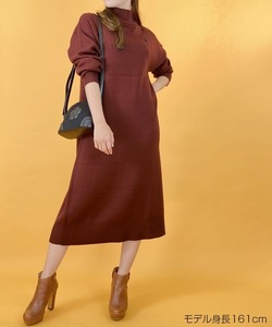 「MARY QUANT」 ニットワンピース M ブラウン レディース