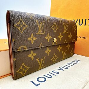 3491【外観未使用級】LOUIS VUITTON ルイヴィトン モノグラム ポルトフォイユ サラ 長財布 二つ折り財布 ウォレット M61734/CA0995