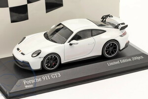 ミニチャンプス 1/43 ポルシェ 911 992 GT3 ホワイト ブラックリム 200台限定 Minichamps 1:43 Porsche 911 992 GT3 2020 413069213