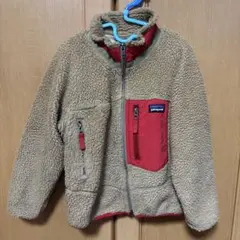 patagonia フリースジャケット XS ベージュ・レッド