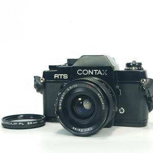AE・シャッターOK Contax RTS フィルム一眼レフカメラ Carl Zeiss Distagon 35mm F2.8 AEJ 単焦点 レンズ コンタックス ヤシカ
