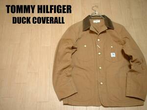 TOMMY HILFIGERダックカバーオールXLキャンバスジャケットNEW YORK正規トミーヒルフィガーNYニューヨークキャメルチョアコート