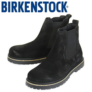 BIRKENSTOCK (ビルケンシュトック) 1028138 HIGHWOOD Slip On Mid ハイウッド スエードレザーサイドゴアブーツ BLACK レギュラー幅 BI383 4