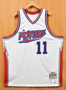 展示品 mitchell&ness HARDWOOD CLASSICS NBA Detroit Pistons ボブ・マカドゥー バスケタンクトップ 2XL相当 新品(39274