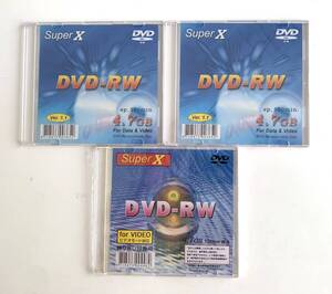 ★未開封美品★録画用DVD-RW 3枚 4.7GB 120分 繰り返し記録用 SuperX