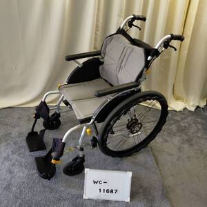 (WC-11687)【中古】松永製作所　ネクストコア・グラン NEXT-12B 自走式車椅子