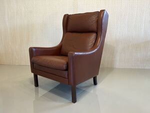 デンマーク ヴィンテージ 本革 ハイバックチェア Vintage Danish High back chair /Brge Mogensen FREDERICIA ボーエ・モーエンセン