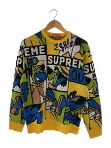 Supreme◆Cartoon Sweater/セーター(厚手)/S/アクリル/YLW/総柄//