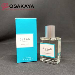 使用わずか CLEAN クラシック シャワーフレッシュ オードパルファム 30ml 専用箱 香水 フレグランス レディース 女性用 マンダリン