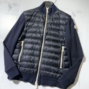 定価25万!!!別格エレガント!!!【MONCLER モンクレール】「MAGLIA CARDIGAN」中綿◎ スウェット◎ ジップジャケット ブルゾン L