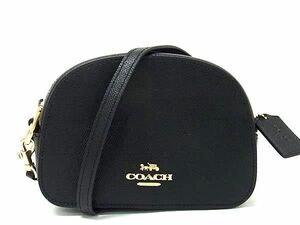 1円 ■極美品■ COACH コーチ 97561 ミニ セレナ レザー クロスボディ ショルダーバッグ ポシェット 斜め掛けかばん ブラック系 AW8898