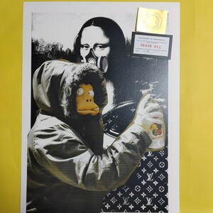 DEATH NYC 世界限定100枚 アートポスター　バンクシー　 Banksy　ルイヴィトン　LOUIS VUITTON レオナルド ダヴィンチ モナリザ 防護マスク