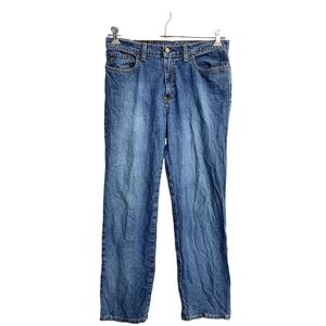 POLO JEANS デニムパンツ W33 ラルフローレン レディース インディゴ コットン メキシコ製 古着卸 アメリカ仕入 2412-123